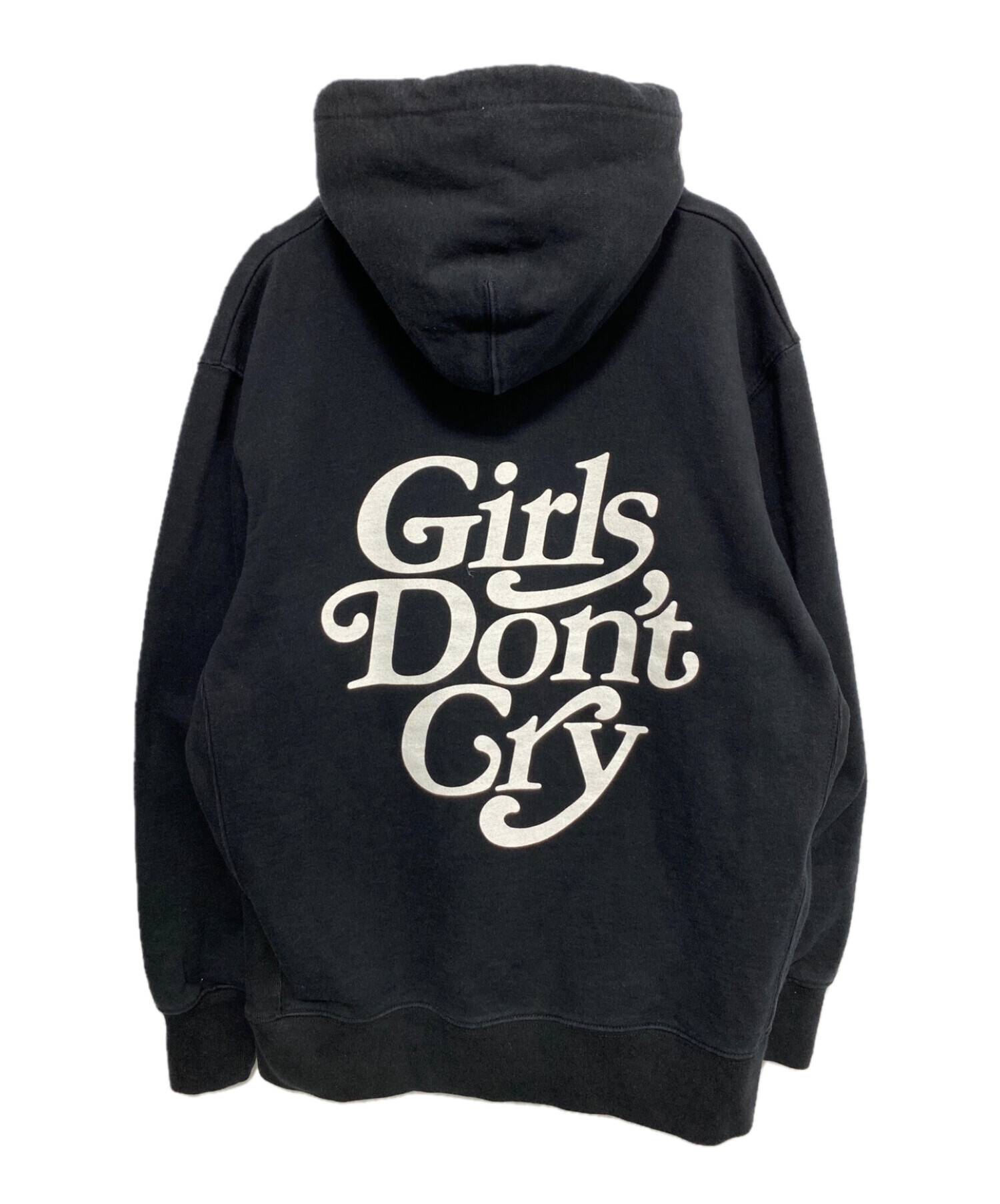 【中古・古着通販】GIRLS DON'T CRY (ガールズドントクライ) Hooded Sweatshirt ブラック サイズ:XL