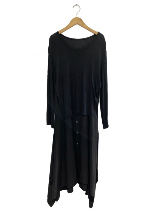 GROUND Y（グラウンドワイ）GROUND Y (グラウンドワイ) Vintage Decyne Jersey Long Shi ブラック サイズ:1の古着・服飾アイテム