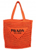 PRADA（プラダ）の古着「21SS ラフィアトートバッグ」｜オレンジ