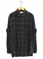 Saint Laurent Parisサンローランパリ）の古着「チェックシャツ」｜ブラック