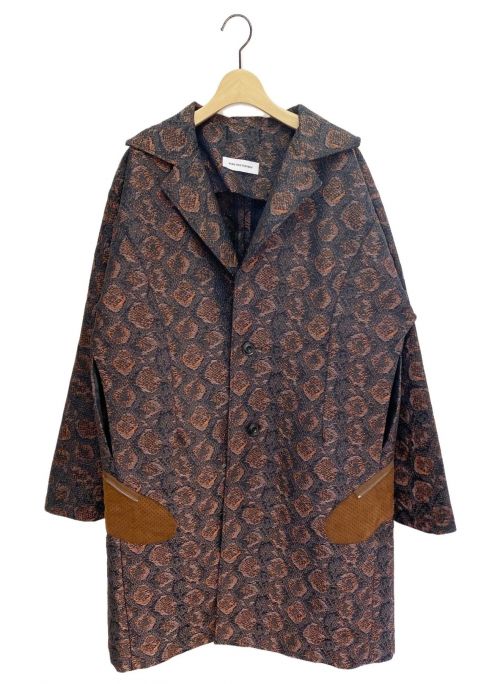 KIKO KOSTADINOV（キコ・コスタディノフ）KIKO KOSTADINOV (キコ・コスタディノフ) Lathi floral-jacquard coat ブラウン サイズ:48 未使用品の古着・服飾アイテム
