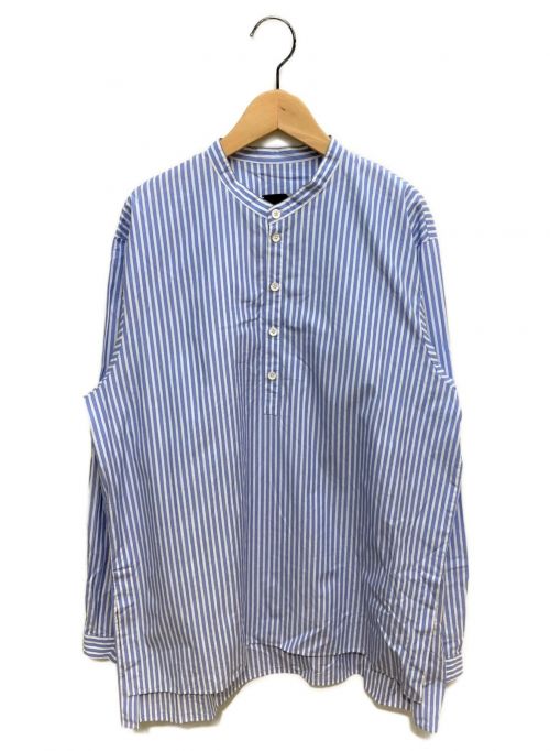 ATON（エイトン）ATON (エイトン) ストライププルオーバーシャツ スカイブルー サイズ:04の古着・服飾アイテム