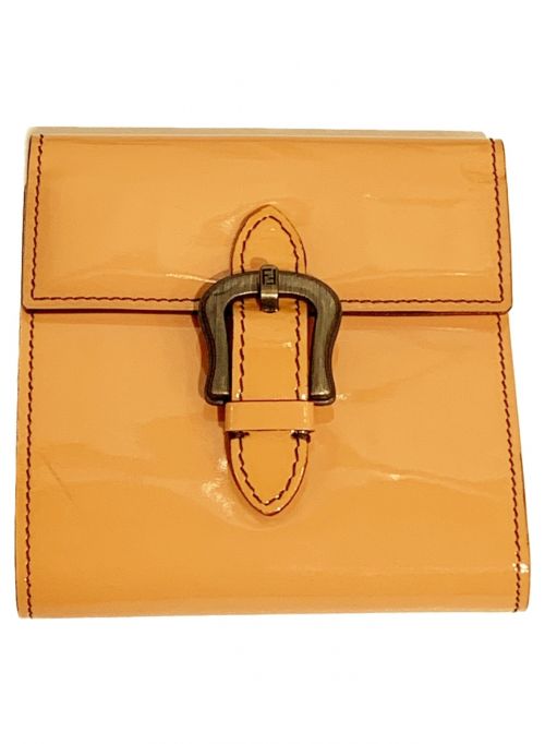 FENDI（フェンディ）FENDI (フェンディ) エナメル折り財布 オレンジ サイズ:-の古着・服飾アイテム