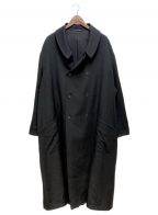 Yohji Yamamoto pour hommeヨウジヤマモト プールオム）の古着「21AW ステンカラービッグコート」｜ブラック