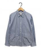 COMME des GARCONS SHIRT BOY（コムデギャルソンシャツ ボーイ）の古着「oversized pockets striped shirt」｜スカイブルー