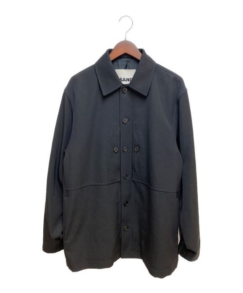 JIL SANDER（ジルサンダー）JIL SANDER (ジルサンダー) シャツジャケット ブラック サイズ:44の古着・服飾アイテム