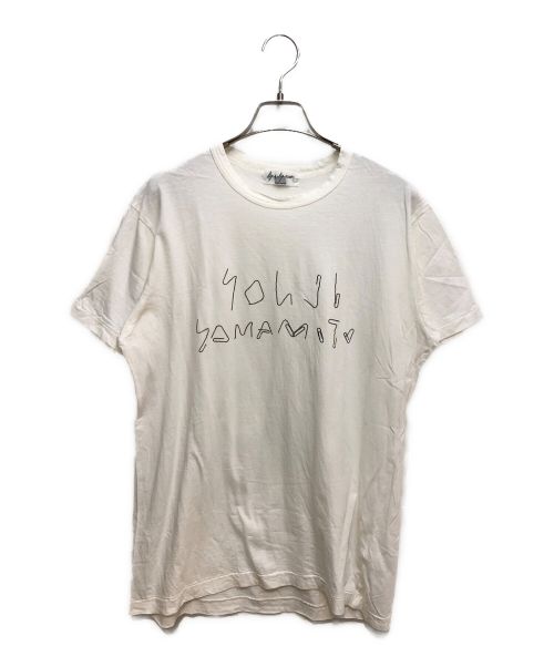 Yohji Yamamoto pour homme（ヨウジヤマモト プールオム）Yohji Yamamoto pour homme (ヨウジヤマモトプールオム) ロゴTシャツ ホワイト サイズ:3の古着・服飾アイテム