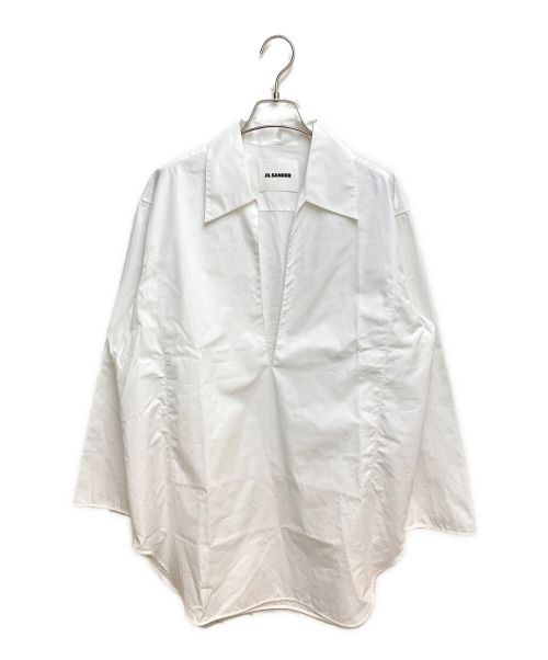 JIL SANDER（ジルサンダー）JIL SANDER (ジルサンダー) スキッパーシャツ ホワイト サイズ:44の古着・服飾アイテム