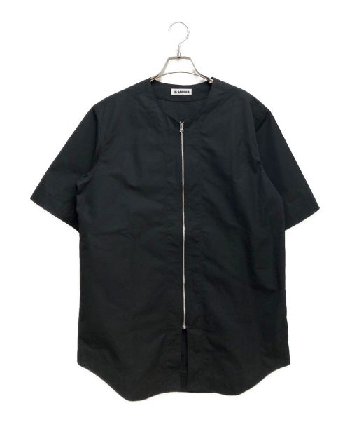JIL SANDER（ジルサンダー）JIL SANDER (ジルサンダー) ジップシャツ ブラック サイズ:44の古着・服飾アイテム