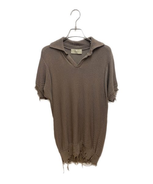 MAISON FLANEUR（メゾン フラネウール）MAISON FLANEUR (メゾン フラネウール) ポロシャツ カーキ サイズ:46の古着・服飾アイテム