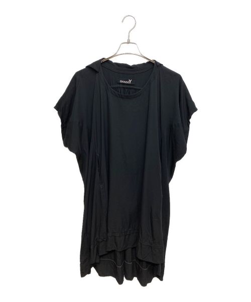 GROUND Y（グラウンドワイ）GROUND Y (グラウンドワイ) テンセルワンピース ブラック サイズ:1の古着・服飾アイテム