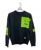 Acne studiosアクネ ストゥディオス）の古着「Wool Face Sweater」｜ブラック×グリーン