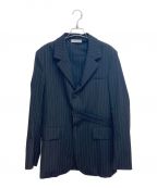 DELADAデラダ）の古着「chalk striped wool blazer jacket」｜ブラック