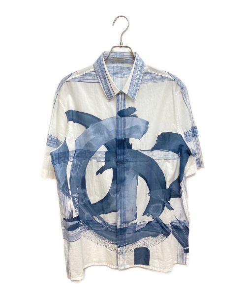 Dior（ディオール）Dior (ディオール) × JACK KEROUAC ショートスリーブプリントシャツ ホワイト サイズ:41の古着・服飾アイテム