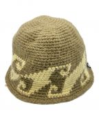 stussyステューシー）の古着「SS Knit Bucket Hat」｜ブラウン
