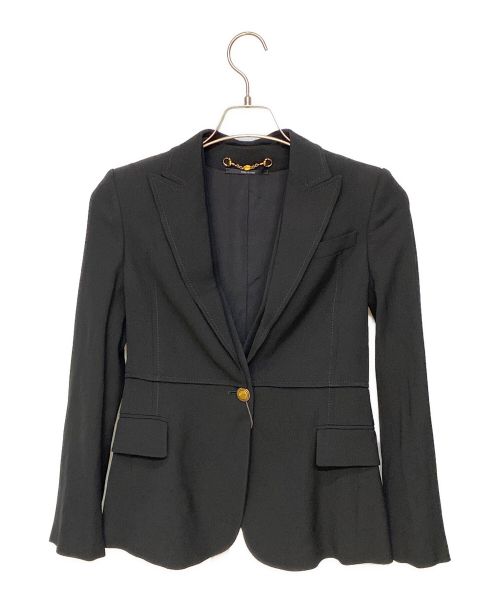 GUCCI（グッチ）GUCCI (グッチ) テーラードジャケット ブラック サイズ:36の古着・服飾アイテム