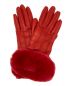 Sermoneta gloves（セルモネータグローブス）の古着「レッキスファー×レザーグローブ」｜レッド