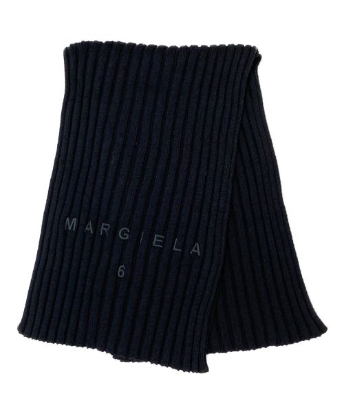 MM6 Maison Margiela（エムエムシックス メゾンマルジェラ）MM6 Maison Margiela (エムエムシックス メゾンマルジェラ) ロゴリブスカーフ ブラック 未使用品の古着・服飾アイテム