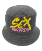 CHROME HEARTS×MATTY BOYクロムハーツ×マッティーボーイ）の古着「Sex Records Cashmere Bucket Hat」｜ブラック