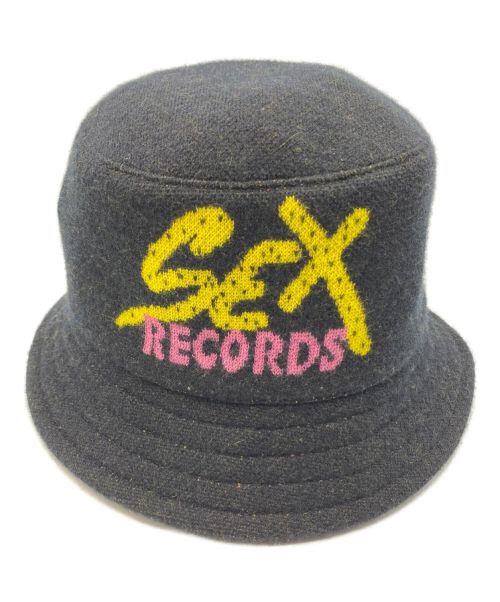 CHROME HEARTS（クロムハーツ）CHROME HEARTS (クロムハーツ) MATTY BOY (マッティボーイ) Sex Records Cashmere Bucket Hat ブラック サイズ:MEDIUMの古着・服飾アイテム
