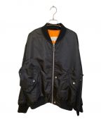 Maison Margielaメゾンマルジェラ）の古着「18AW オーバーサイズMA-1ジャケット」｜ブラック