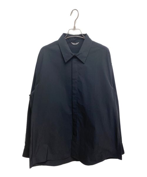 :CASE（ケイス）:CASE (ケイス) ライドストレッチブルゾン シャツジャケット ブラック サイズ:Lの古着・服飾アイテム