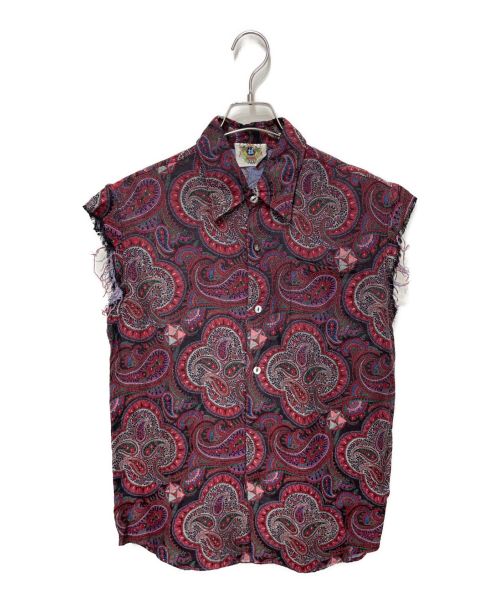 PHENOMENON（フェノメノン）PHENOMENON (フェノメノン) ノースリーブシャツ ワインレッド サイズ:Mの古着・服飾アイテム