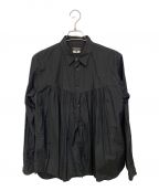COMME des GARCONS HOMME PLUSコムデギャルソンオムプリュス）の古着「20SS ギャザーデザインシャツ」｜ブラック