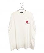 COMME des GARCONS HOMME PLUSコムデギャルソンオムプリュス）の古着「22SS フラワー刺繍ビッグTシャツ」｜ホワイト