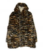 Needlesニードルズ）の古着「Hooded Coat - Acrylic Fur / Tiger」｜ブラウン