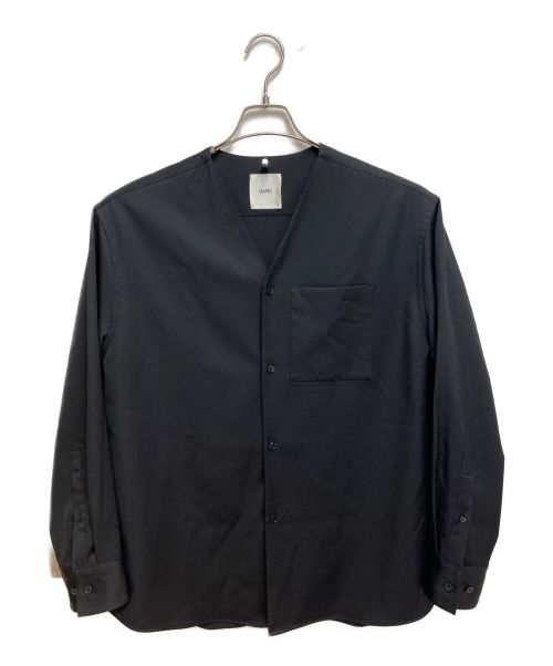 OAMC（オーエーエムシー）OAMC (オーエーエムシー) ノーカラーシャツ ブラック サイズ:Sの古着・服飾アイテム