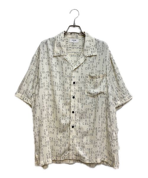CELINE（セリーヌ）CELINE (セリーヌ) デジタルプリントルーズフィットハワイアンシャツ （Digital Logo Loose Fit Hawaiian Shirt） アイボリー サイズ:36の古着・服飾アイテム