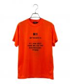 BALENCIAGAバレンシアガ）の古着「ネームデザインTシャツ」｜オレンジ
