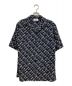 CELINE（セリーヌ）の古着「23SS ロゴ総柄シルク半袖シャツ」｜ブラック