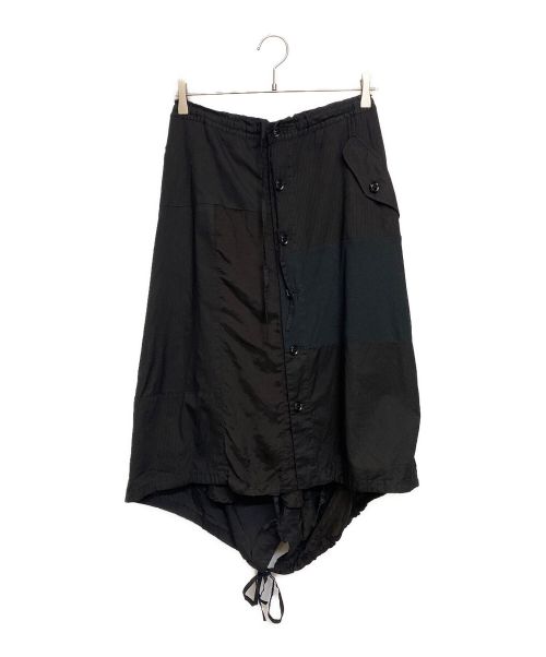 Y's（ワイズ）Y's (ワイズ) パネル切替スカート ブラック サイズ:1の古着・服飾アイテム