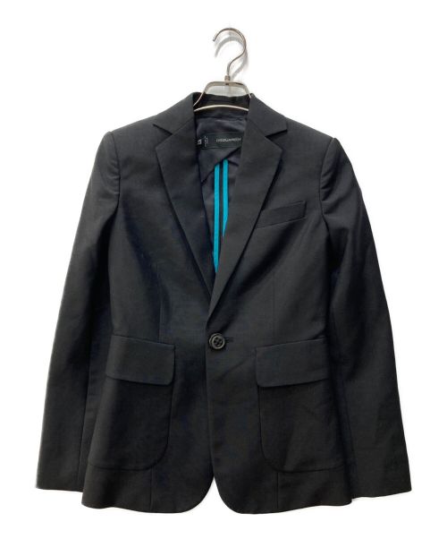 DSQUARED2（ディースクエアード）DSQUARED2 (ディースクエアード) テーラードジャケット ブラック サイズ:38の古着・服飾アイテム