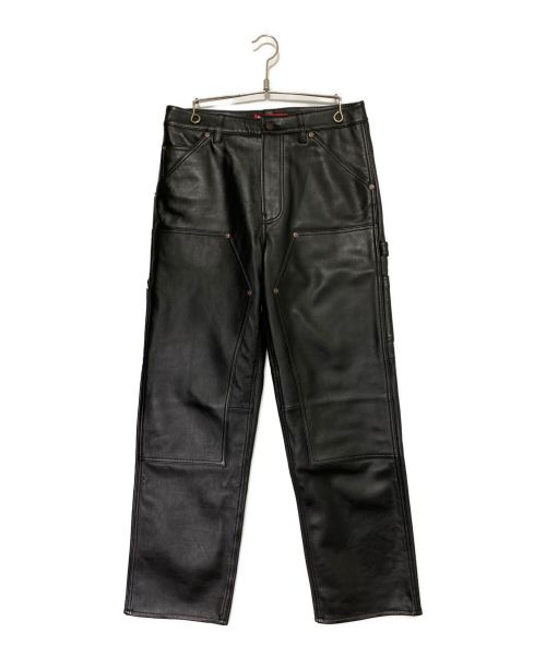 SUPREME（シュプリーム）SUPREME (シュプリーム) Leather Double Knee Painter Pants ブラック サイズ:30 未使用品の古着・服飾アイテム
