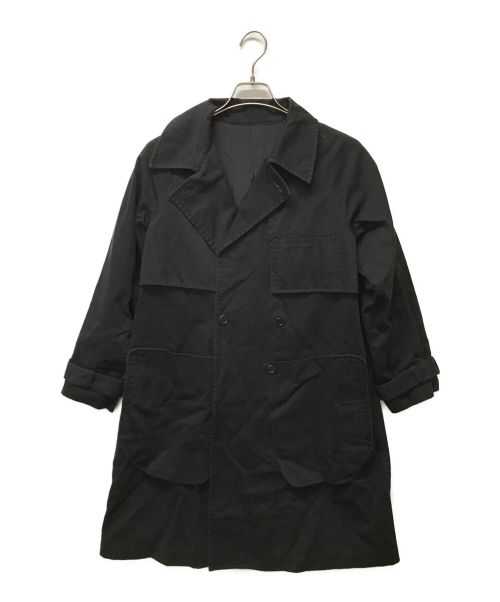 Y's（ワイズ）Y's (ワイズ) コットンギャバジントレンチコート ブラック サイズ:1の古着・服飾アイテム