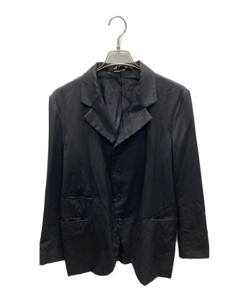 BLACK COMME des GARCONS（ブラック コムデギャルソン）BLACK COMME des GARCONS (ブラック コムデギャルソン) ウールギャバジンジャケット ブラック サイズ:Lの古着・服飾アイテム