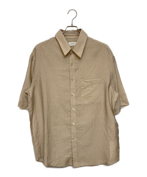 LEMAIRE（ルメール）LEMAIRE (ルメール) 22SS オーバーサイズチェックシャツ ベージュ サイズ:Lの古着・服飾アイテム
