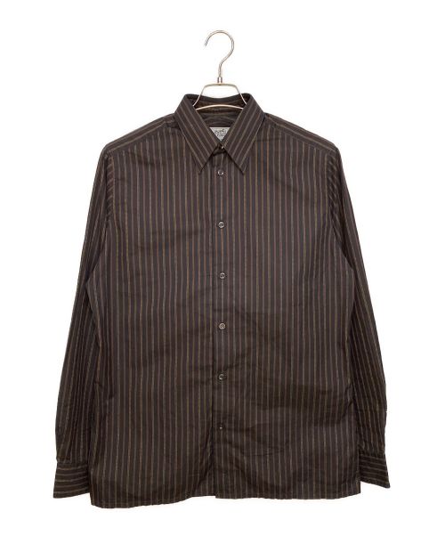 HERMES（エルメス）HERMES (エルメス) セリエボタンストライプシャツ ブラック サイズ:39の古着・服飾アイテム