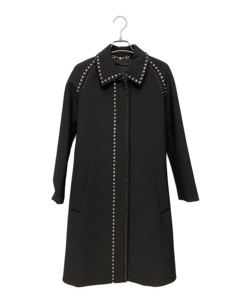 GUCCI（グッチ）GUCCI (グッチ) スタッズデザインコート ブラック サイズ:36の古着・服飾アイテム