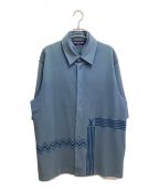 LOUIS VUITTONルイ ヴィトン）の古着「22SS カラコラムフロックプリント半袖シャツ」｜ブルー