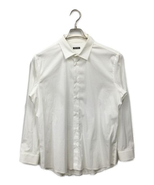 MIU MIU（ミュウミュウ）MIU MIU (ミュウミュウ) オーバーサイズシャツ ホワイト ホワイト サイズ:42の古着・服飾アイテム