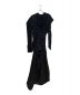 LIMI feu（リミフゥ）の古着「23AW LOW TWIST SERGE DRESS WITH TWISTED PLEATS」｜ブラック