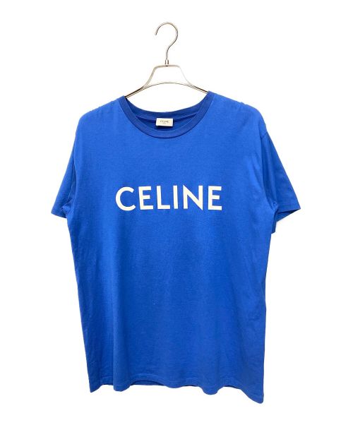 CELINE（セリーヌ）CELINE (セリーヌ) ルーズロゴプリントTシャツ ロイヤルブルー サイズ:Sの古着・服飾アイテム