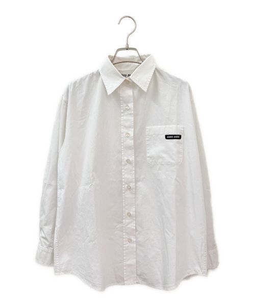 MIU MIU（ミュウミュウ）MIU MIU (ミュウミュウ) ポプリンシャツ ホワイト サイズ:38の古着・服飾アイテム