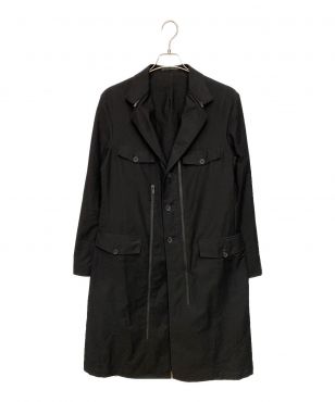 23AW COTTON TWILL COAT WITH LONG ZIPPER DETAILS