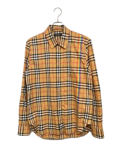 BURBERRY（バーバリー）BURBERRY (バーバリー) ノバチェックチェックシャツ ベージュ サイズ:Lの古着・服飾アイテム