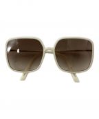 Christian Diorクリスチャン ディオール）の古着「Color Lens Square Sunglasses（カラーレンズスクエアサングラス）」｜ホワイト